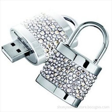 Jewelry USB Flash Drive, 256MB to 32GB Memory Capacity and USB Interface